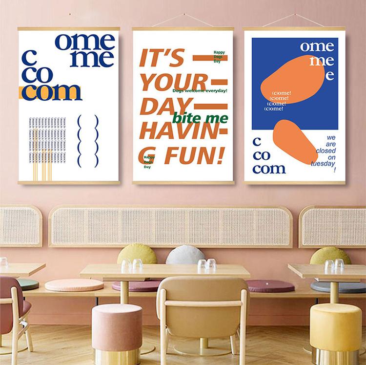 Wooden Shaft Hanging Poster